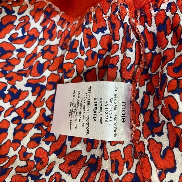 MAJE🖤 Leopard crêpe mini dress - Picture 6 of 6